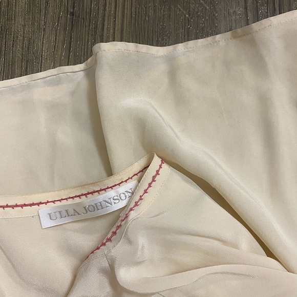 Sold-Ulla Johnson Silk Peasant Cutout Blouson Dress 10 - Picture 6 of 10